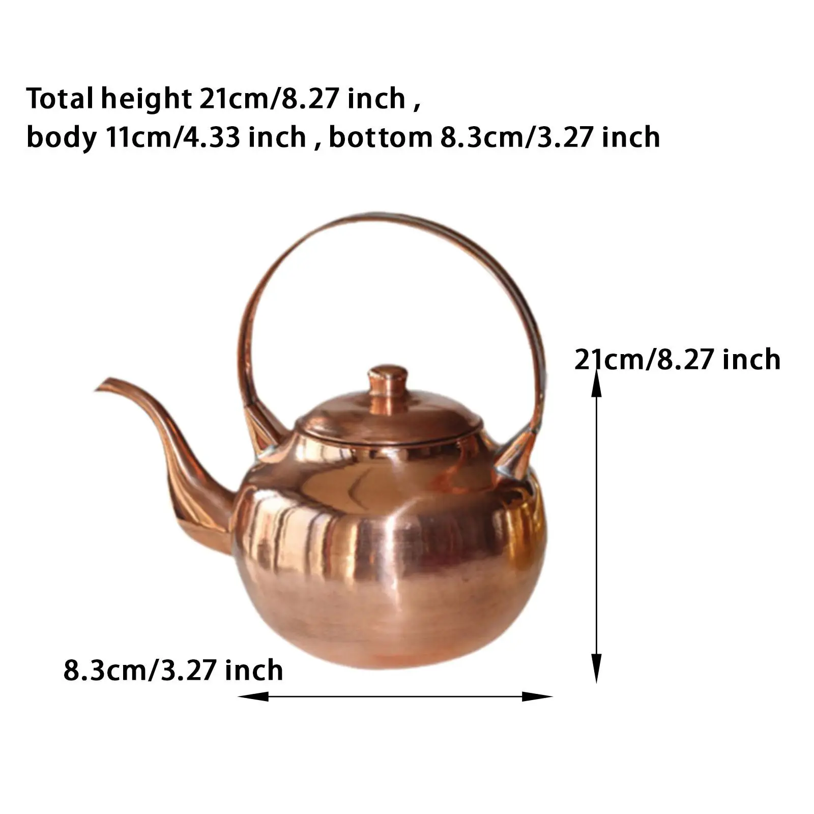 Copper Kettle 1.2L for Gas Stoves Induction Hob Camping Induction/Gas Stoves Copper Kettle 1.2L for Gas Stoves Induction Hob Camping Induction/Gas Stoves