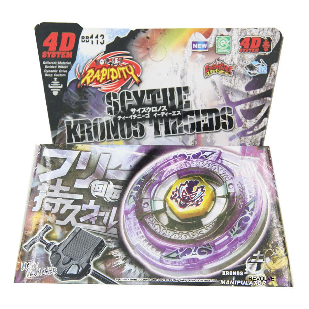 

B-X TOUPIE BURST BEYBLADE SPINNING TOP METAL FUSION BB113 4D SCYTHE KRONOS T125EDS With LAUNCHER PACK For Children Toys