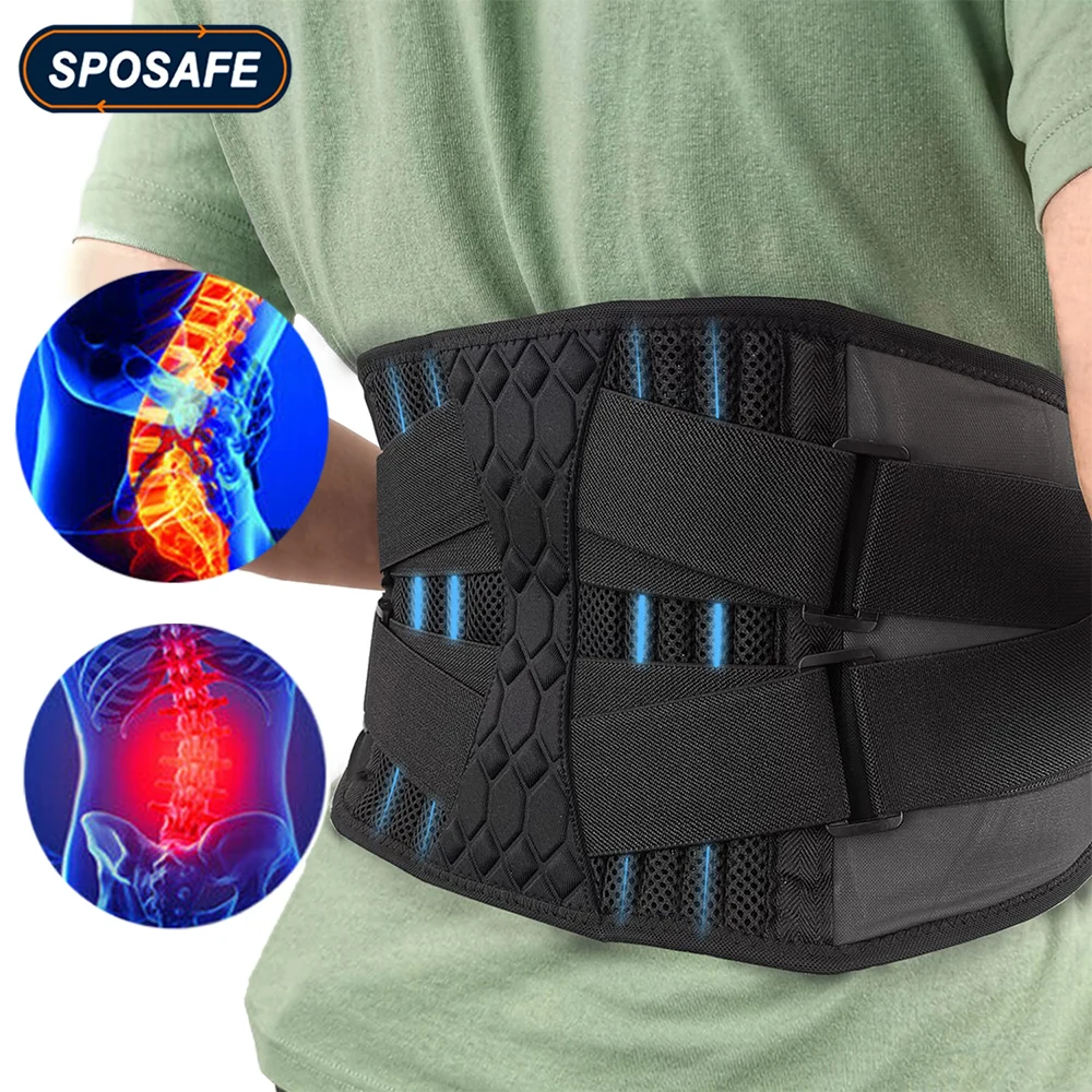 Adjustable Lumbar Support Brace Breathable Lightweight Back Support