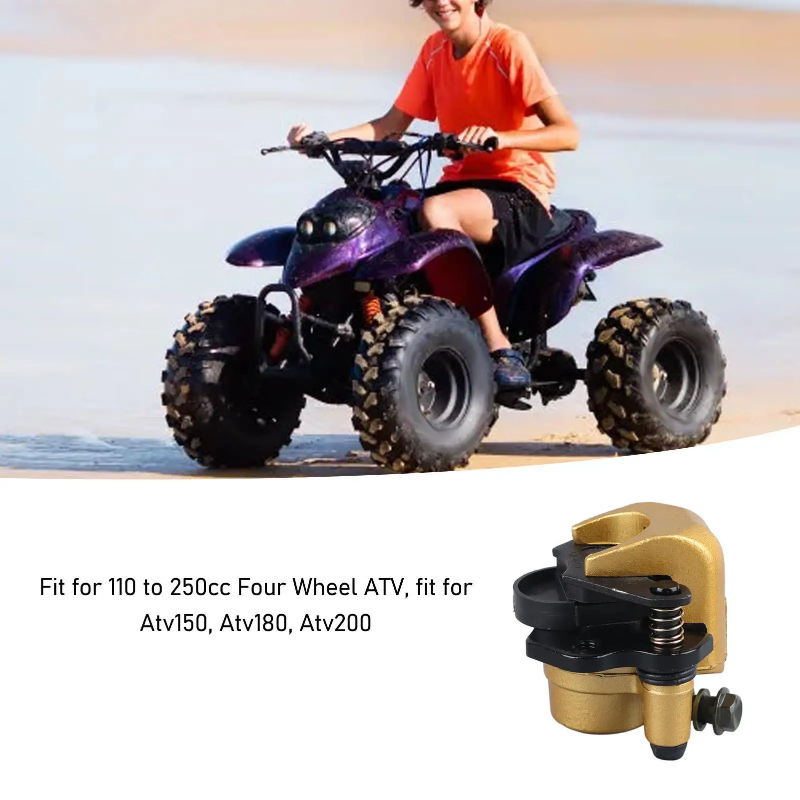 Front Rear Brake Calipers Aluminum Gold Left Pump Stable Braking Fit for 110 to 25 for cc Four Wheel ATV