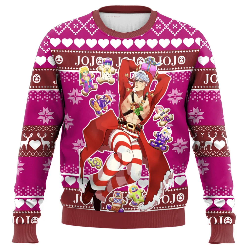 thumbnail image 1 of Suéter feo con estampado 3D de JOJO, regalo divertido de Navidad, novedad de 2025, jersey de calle de moda para hombre, superventas, camisa de cuello redondo de gran tamaño, 1 of 5
