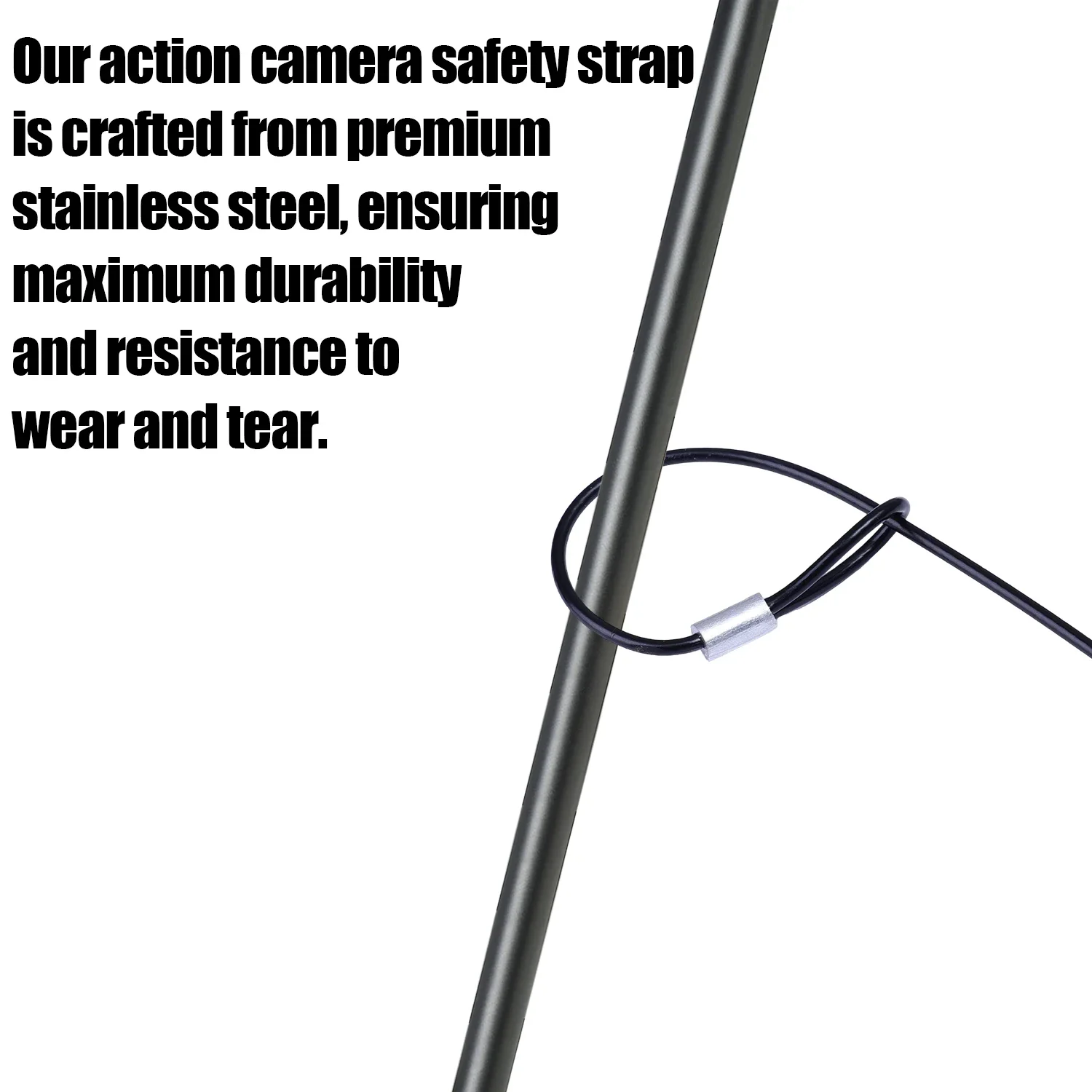 30CM/60CM Stainless Steel Safety Rope Lanyard Hand Wristband Hanging Ropes For GoPro Insta360 X4 DJI Sport Cameras