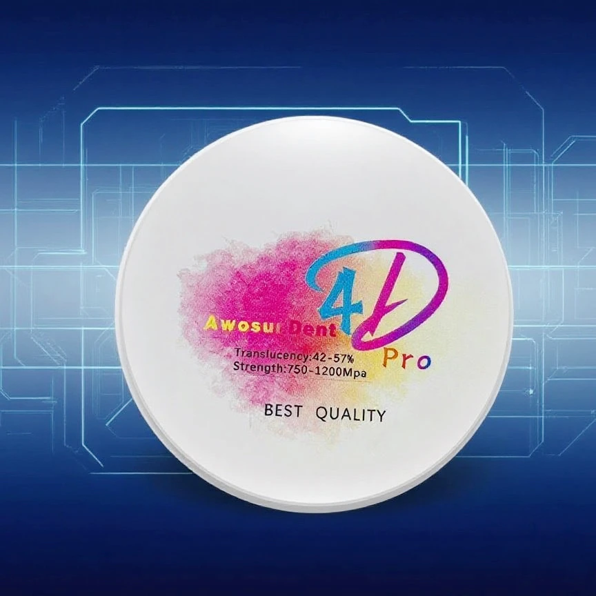 A1 A2 A3 A3.5 Colors 4D Pro Multilayer Zirconia Blank Open System CADCAM Lab Use Ceramic Disc