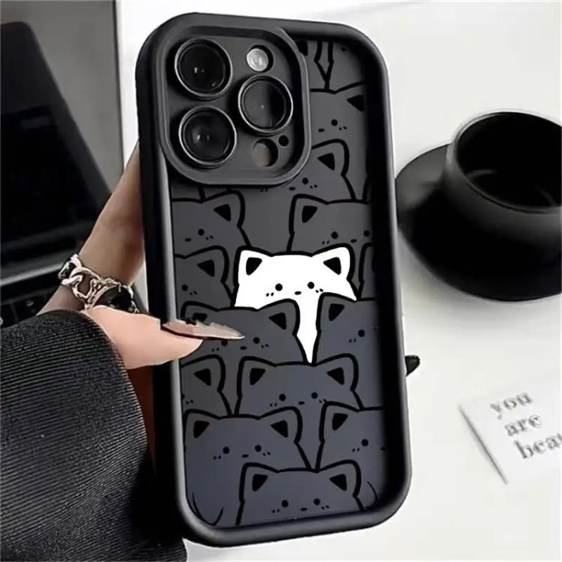 thumbnail image 1 of Funda para Iphone 11 12 13 14 15 Pro Max 7 8 SE 2022 XR X XS Max 12 Mini funda suave pareja Linda protección completa, 1 of 5