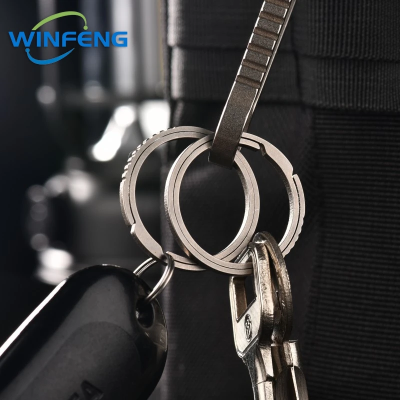 고품질 TC4 티타늄 열쇠 고리 남성 창의력 선물 Keyfobs 공예 열쇠 고리에 대한 슈퍼 경량 교수형 버클 열쇠 고리