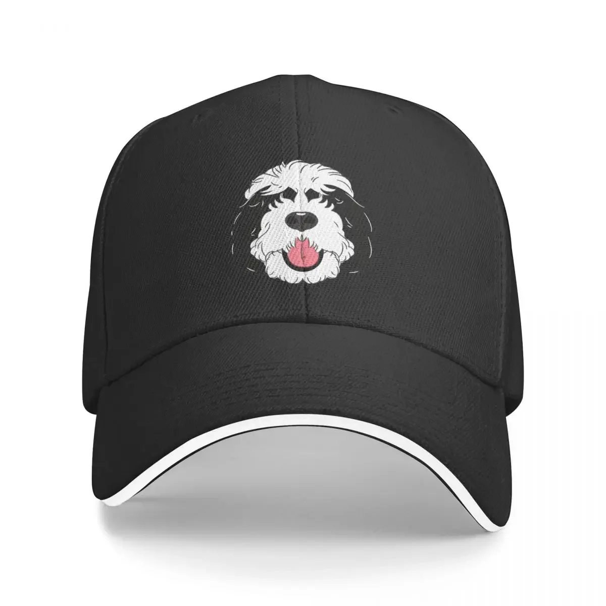 

LOVE Black and White Sheepadoodle 1 Baseball Cap dad hat Luxury Cap Brand Man cap Luxury Woman Men's