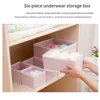 Drawer Organizer 6Pcs/Set Bedroom Closet Storage Boxes,Fabric Foldable Closet Storage Basket Bin for Clothes,Underwear,Bra,Socks 5