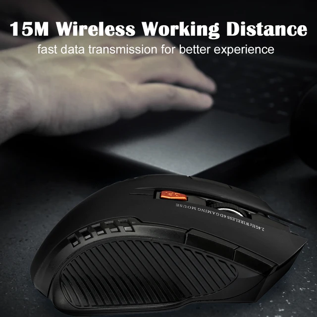 2.4G Wireless Mouse Optical 6 Buttons Mouse Gamer USB Receiver 1600DPI Wireless Mouse Gaming Mouse For Laptop Computer 5