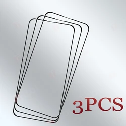 Pack of 3 Premium Tempered Glass Screen Protectors - Anti - Scratch Full Glue Front Glass - iPhone 17 Pro (3 Pcs)