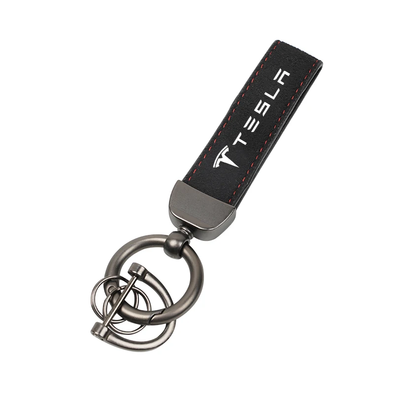 Z logo samochodu akcesoria do kluczy męski zamszowy brelok do kluczy brelok do modelu Tesla-3 Model-S Model-X Model-Y Cybertruck Roadster SpaceX