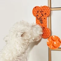 1PC Bone Silicone Licking Pad Slow Food For Dogs Slow Food Pad For Pets Slow Feeding Pet Training 1