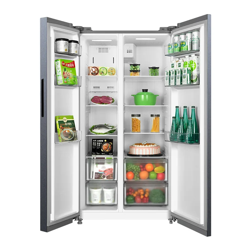 532L Grey Double Door Refrigerator First-class Energy Efficiency Large Capacity Inverter Air Cooling Refrigerator - Image 4