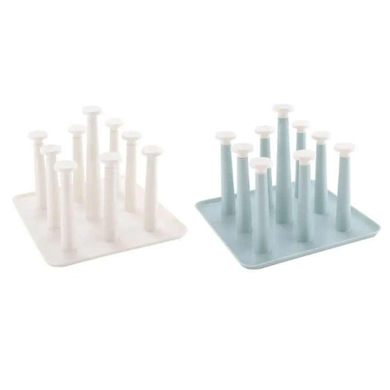 

Cup Drying Rack, Plastic Non-Slip Bottom Mug Tree Holder Rack Stand Dropship