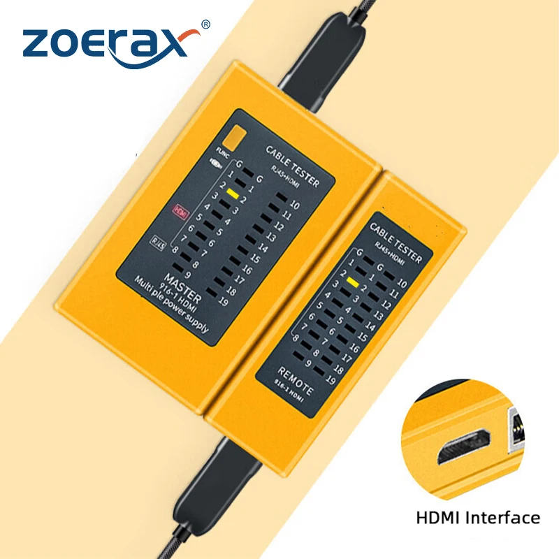 Zoerax-tester Cabo Digital Hdmi Ethernet Tester Detector de Cabo Lan Tester Cabo de Rede Rj45 em 1