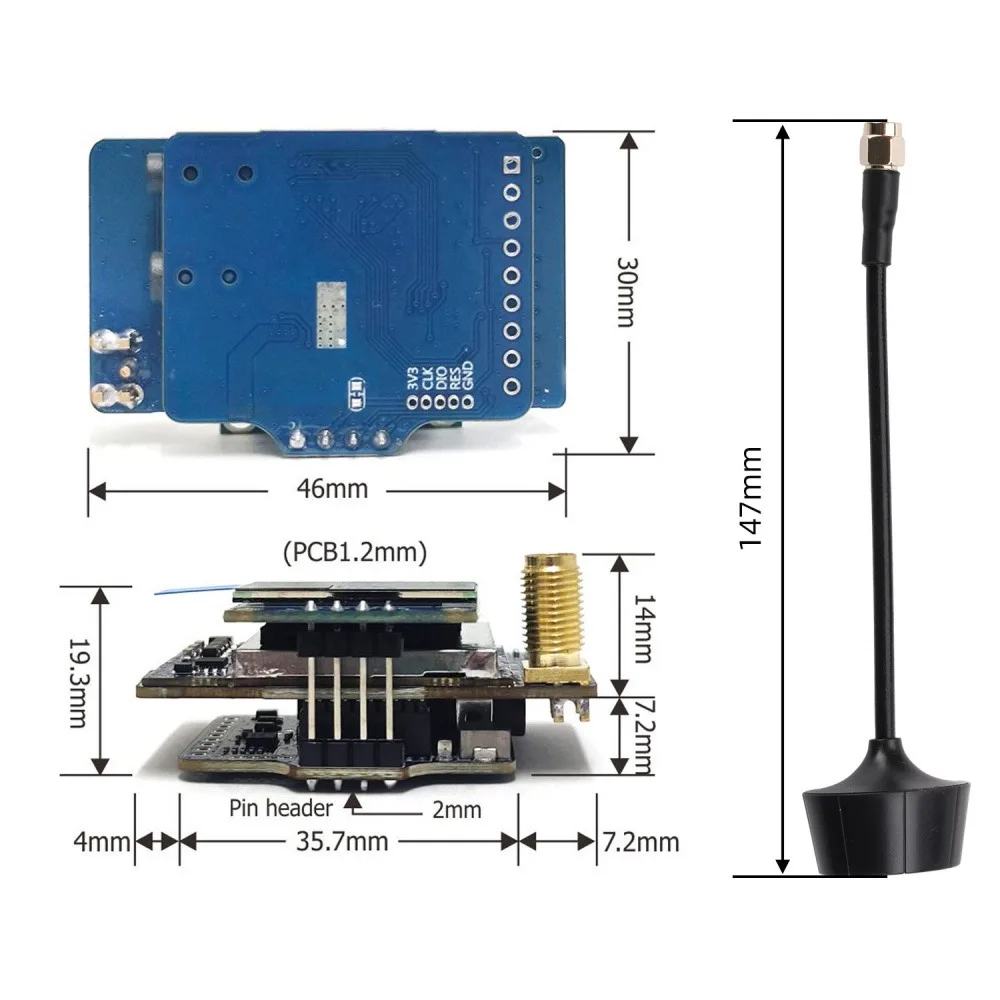 Récepteur vidéo FPV 6.1-7.2GHz 64 canaux OLED -95dBm