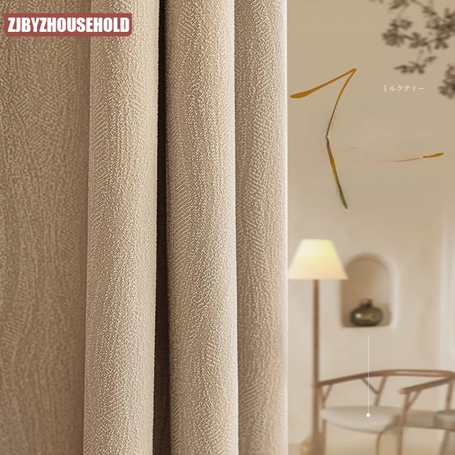 Mezze tende di lino in cotone giapponese armadi per finestre in tessuto di  lino per bloccare le pareti divisorie in pizzo tende con Velcro/gancio -  AliExpress