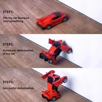 Mini 2 In 1 Car Toys One-key Deformation Car Toys Automatic Transformation Robot Model Car Diecasts Toy Boys Gifts Children Toy 2