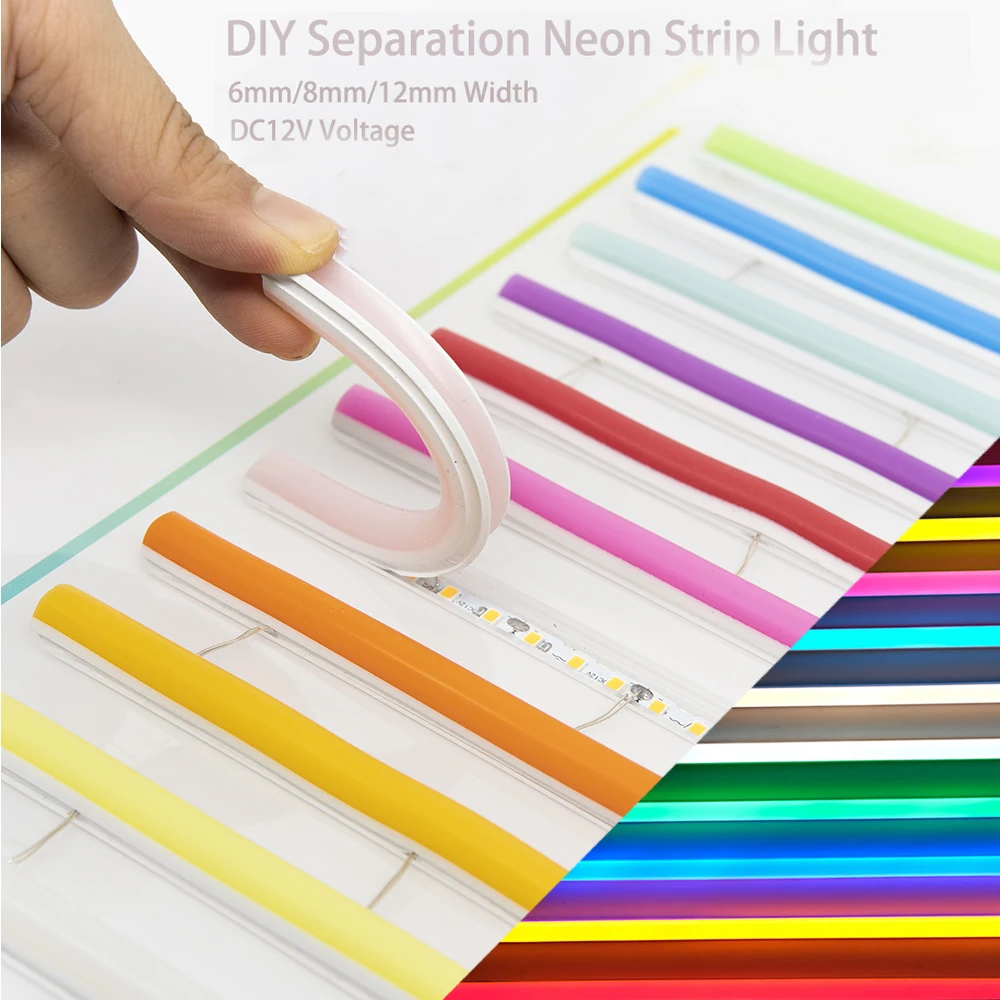 Réglette Néon Double 150 Cm Brico Dépôt Bande De Néon En Silicone Étanche Ip67, Ruban Led Séparé, Flexible Et  Pliable, Dc 12v, 6mm, 8mm, 12mm - AliExpress