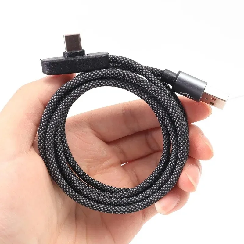 รูปสินค้า สายชาร์จเร็ว 100W 6A Type-C แบบแบน 90 องศา สำหรับมือถือและแท็บเล็ต