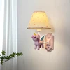Children's Room Wall Lamps Pink Blue Pegasus Unicorn Lamp Creative Warm Baby Room Princess Room Girl Bedroom Bedside Wall Lights 1