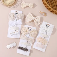 4Pcs/Set Baby Hair Clip Cute  Flower Butterfly Hairpins for Toddler Children Girl Lovely Clips Barrettes Headwear Accessories 1