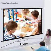 XIAOHUI Wall-mounted Projector Screen 16:9 Ratio Outdoor Office Home Entertainment Portable High-definition Foldable 72-133inch - Image 4