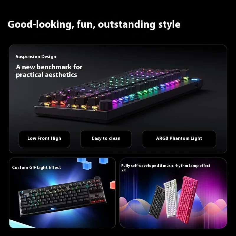 MCHOSE MIX87 ヘルエフェクトゲーミングキーボード磁気スイッチ 0.001