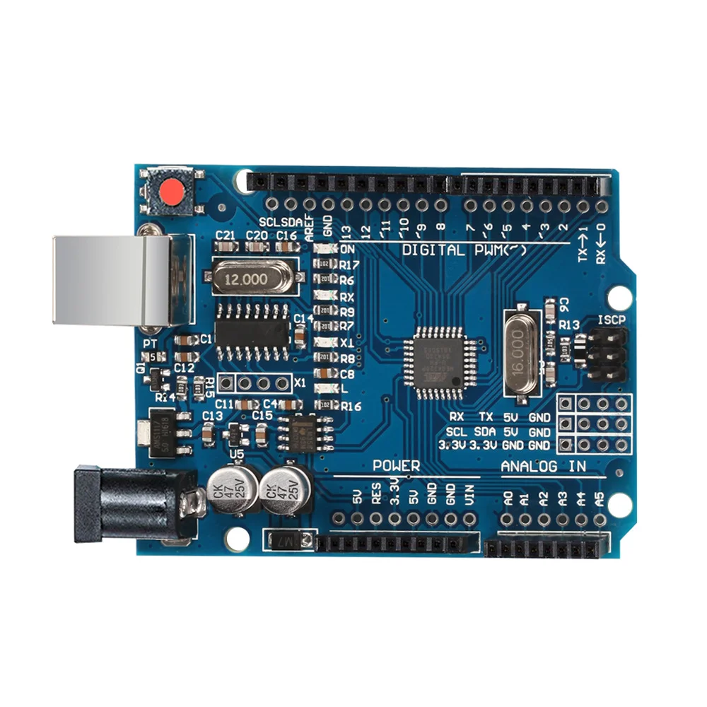 

UNO R3 Original Box ImProved Version Development Board Compatible With Arduino ATMega328P MCU Module USB Interface CH340G