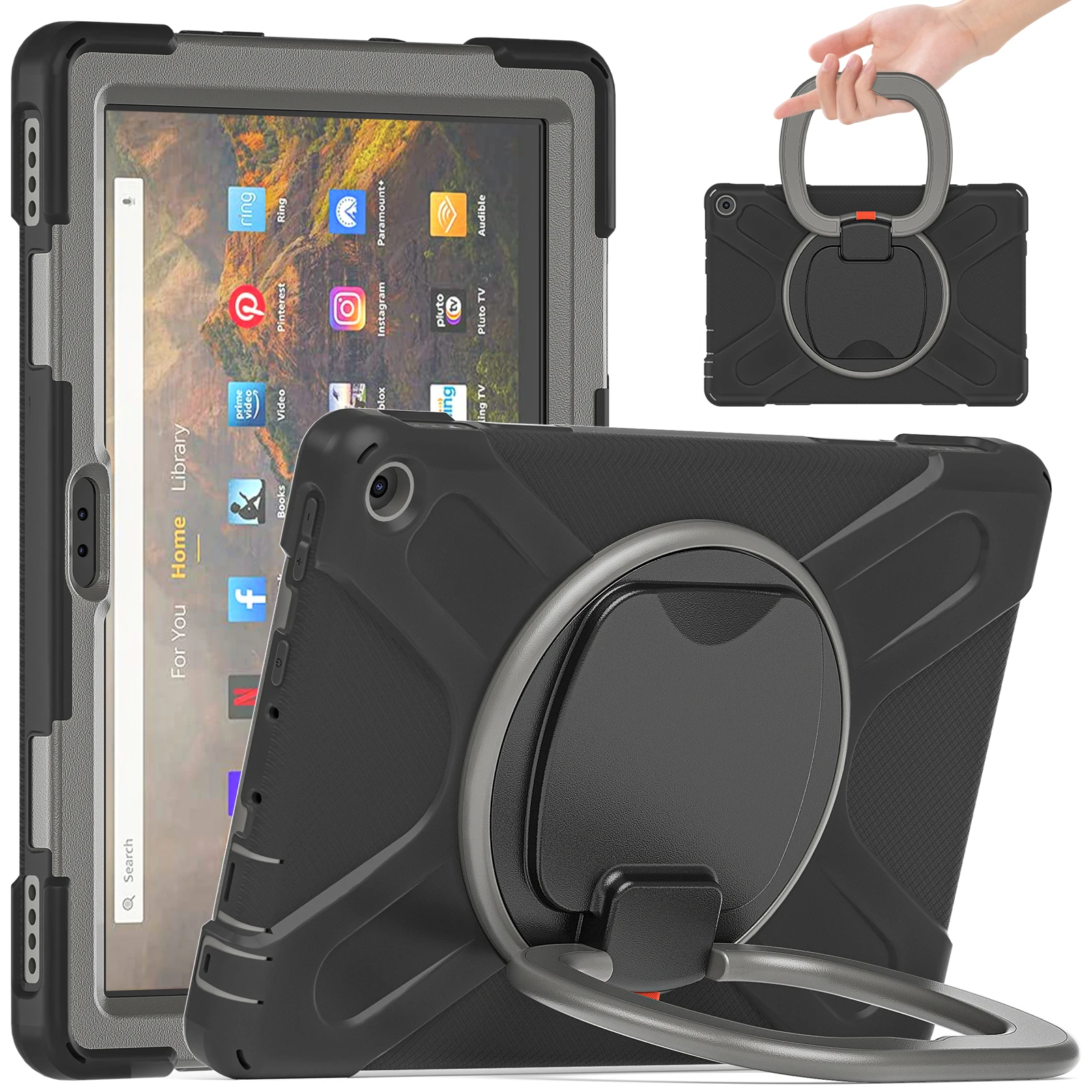 Heavy Duty Shockproof Case with 360° Rotatable Handle Grip