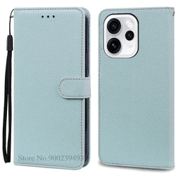 Luxury Leather Flip Wallet Phone Case with Magnetic Closure - Premium Protection for OPPO Reno 15F 5G (Light Blue)