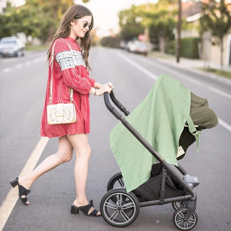 Mutter Ausflug Still bezug Baumwolle atmungsaktive Baby Fütterung Still bezug verstellbare Privatsphäre Still schürze Kinderwagen Decke – Detail 12
