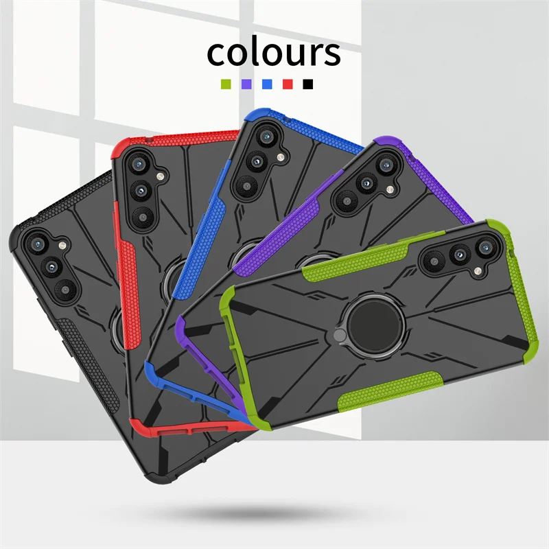 Per Samsung Galaxy A54 Custodia Cover Samsung A54 Capas Back Antiurto Paraurti Pc Ring Magnetic Holder Cover Samsung A54 A 54 Fundas