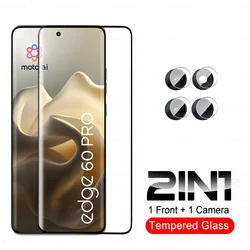 Dual Function Curved Tempered Glass Screen and Camera Protector - Motorola Edge 60 Pro (1Glass 1Camera)