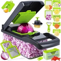 Multifunctional Vegetable Slicer Cutter Shredders With Basket Fruit Potato Chopper Carrot Grater Vegetable Tools Kitchen Home
