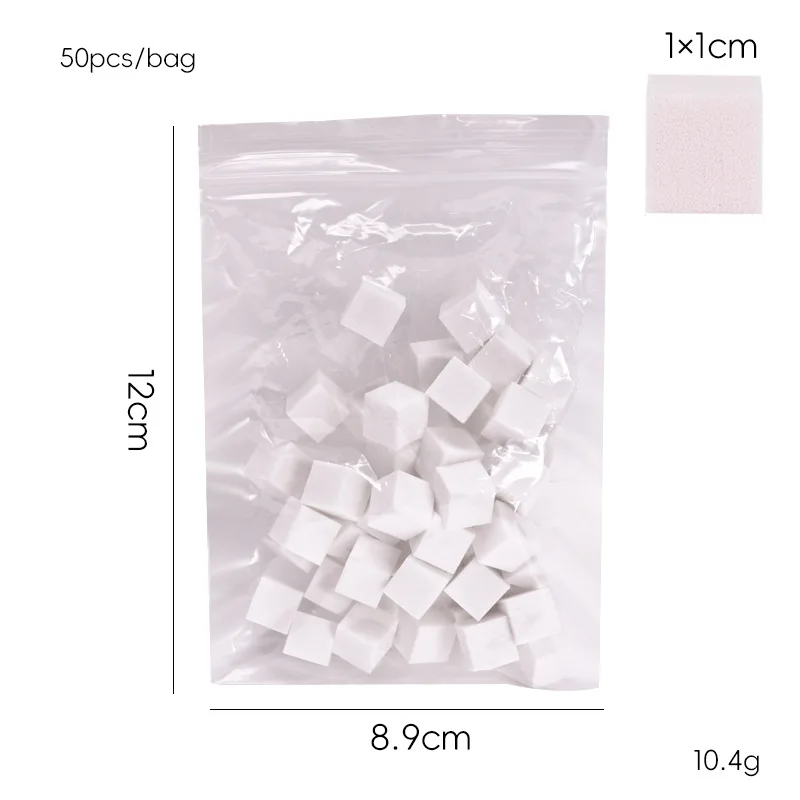 50Pcs Nail Sponges For With Silver Grabbing Pen Nail Art Color Gradient Aura Effect Designs Brush Precise Manicure Tool 5