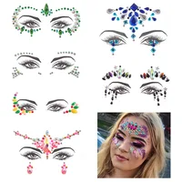 Colorful Makeup Festival Jewels Nail Gems Diamonds Adhesive Glitters for the Rhinestone Face Temporary Tattoos Body Stickers 2