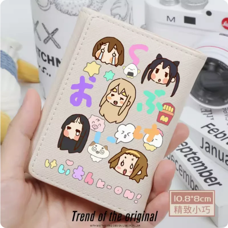 

Anime K-ON！ Hirasawa Yui Tainaka Ritsu Fashion Wallets PU Purse Card Coin Hasp Money Bag Cosplay Gift B406