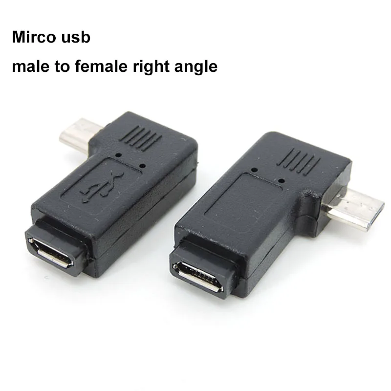 

90 градусов левый правый угловой Micro USB разъем для синхронизации данных