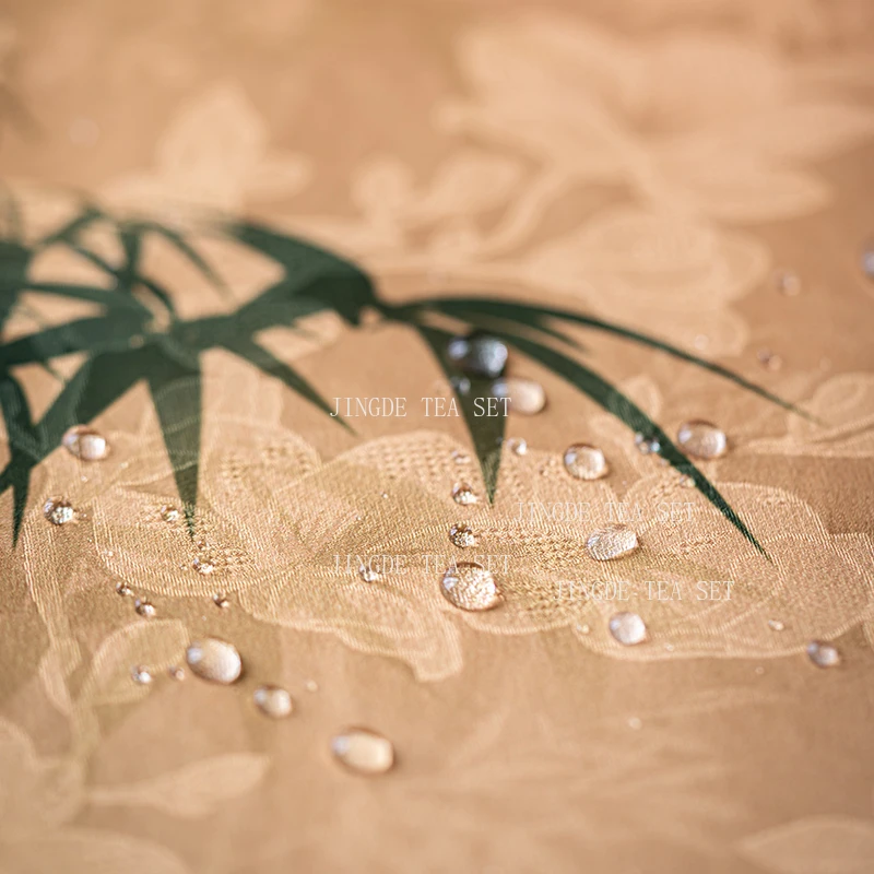 Xiangyun Sha Haitang Tea Banquet New Chinese Zen Style Waterproof Dry Foam Pad Tea Tray Mat Fabric Double-sided Tea Towel