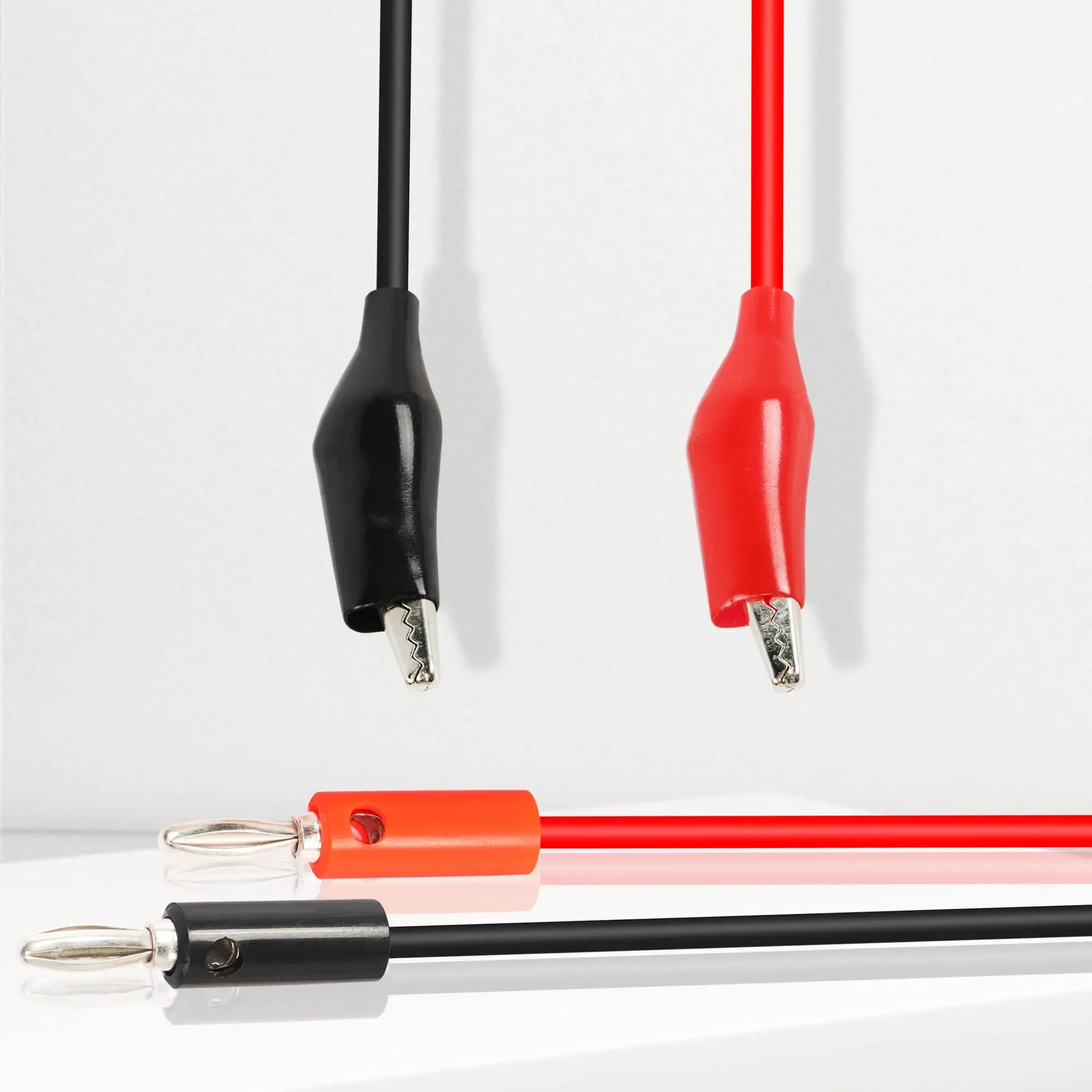 1M Dual Tester Probe Alligator Clip to Banana Plug Test Cable Lead Connector for Multimeter Measure Tool