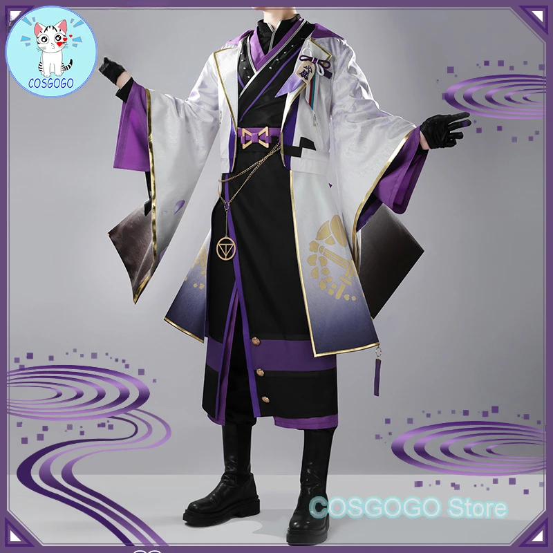 

COSGOGO [Customized] Vtuber Nijisanji Kenmochi Toya Cosplay Costume Halloween Outfits Kimono Men New Suit Uniform