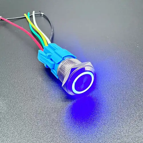 12/16/19/22MM Waterproof Metal Push Button Switch LED Light Momentary Latching Car Engine Power Switch  5V 12V 24V 220V Red Blue - Image 16