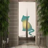 Cartoon Smiling Face Printing Door Curtain Kitchen Entrance Drapes Living Room Partition Hanging Curtains Cabinet Short Curtain 3