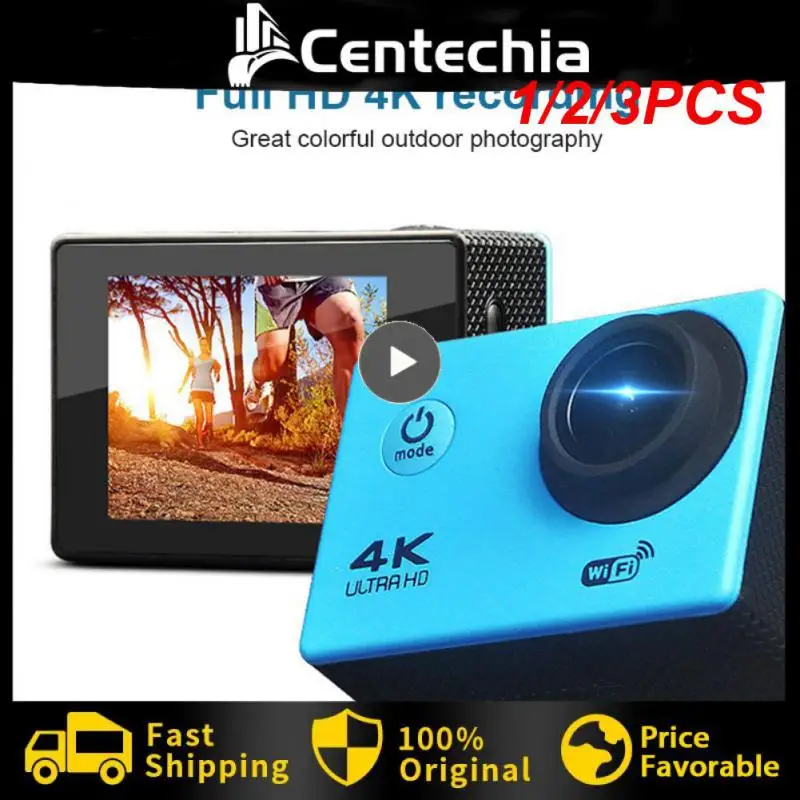 오토바이 헬멧 방수 비디오 액션 스포츠 카메라, AIR 4K, 30PFS, 1080P, 4 배 줌, 와이파이, 2 인치, 1 개, 2 개, 3 개