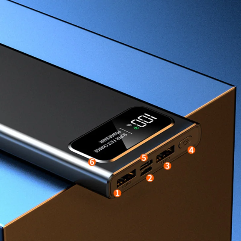 Xiaomi 120W Super Fast Charging 200000mAh High Capacity Power Bank Battery Digital Display Power Bank For Iphone Samsung Huawei 6