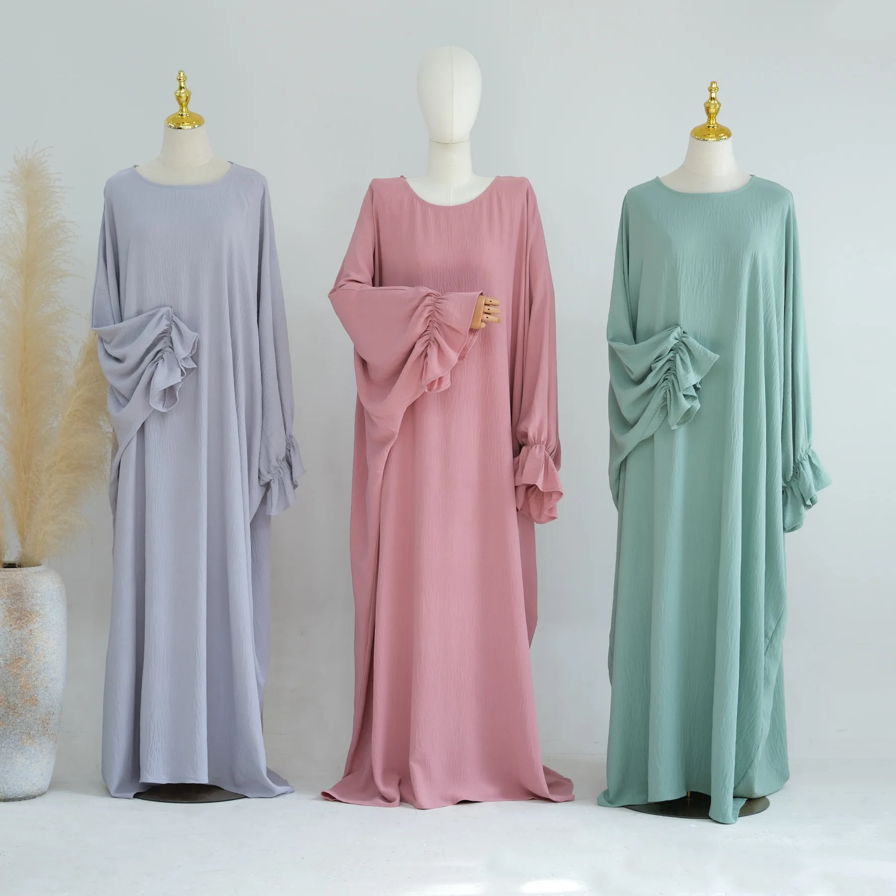 Fashion 2 pieces set Muslim Robe abaya syari Oversized Loose Soft Dress female full length Muslim abaya Worship Service abayas 4 Fashion 2 pieces set Muslim Robe abaya syari Oversized Loose Soft Dress female full length Muslim abaya Worship Service abayas - Image 4