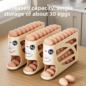 Rolling Slide Egg Storage Box – Refrigerator Fresh-Keeping Container 1
