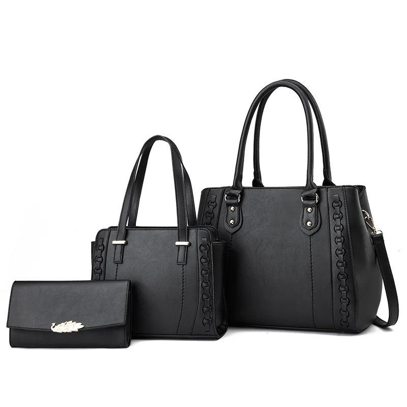 New High Capacity And Fashionable Quality Handheld Shoulder Bag Cross Body Mother Bag Three Piece Set
