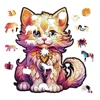 Interesting Cat Wooden Puzzles for Adults Kids Wood DIY Crafts Animal Shaped Christmas Gift Intelligent Wooden Jigsaw Puzzle 6