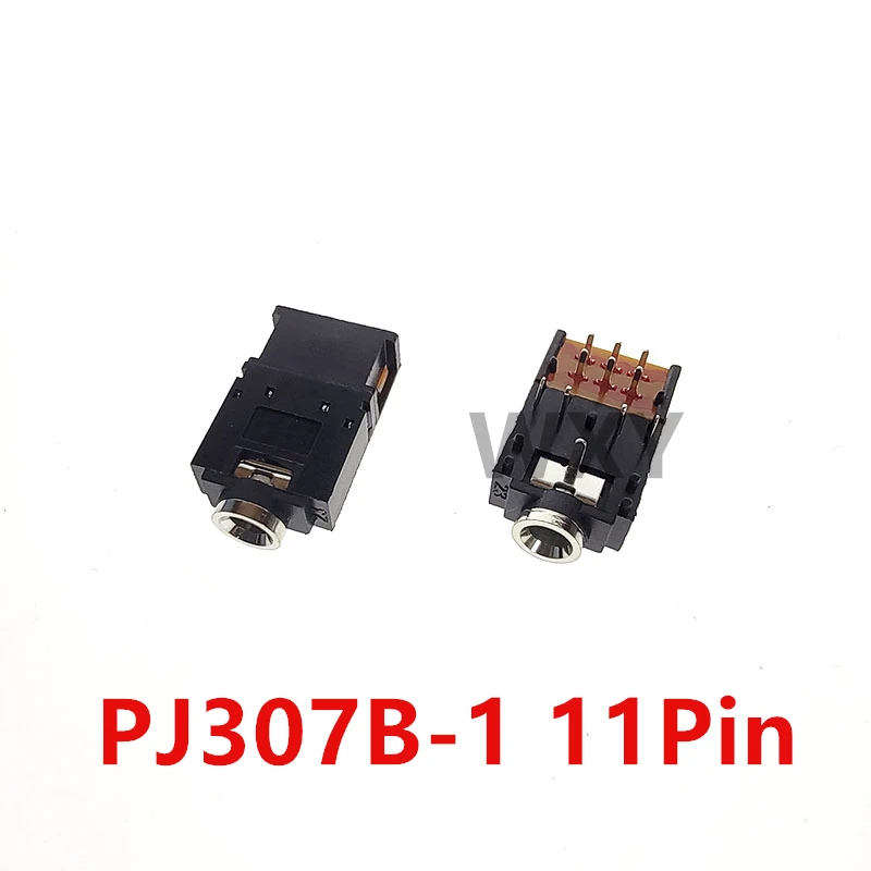PJ-307 3.5mm 8Pin/11 핀 스테레오 오디오 잭 소켓 PJ307A PJ307B 3.5MM 듀얼 채널 암 헤드폰 커넥터(스위치 포함)